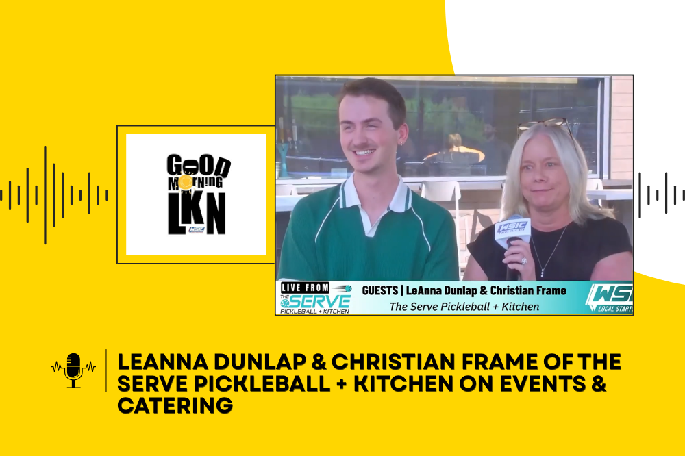 LeAnna Dunlap & Christian Frame of The Serve Pickleball + Kitchen on Events & Catering