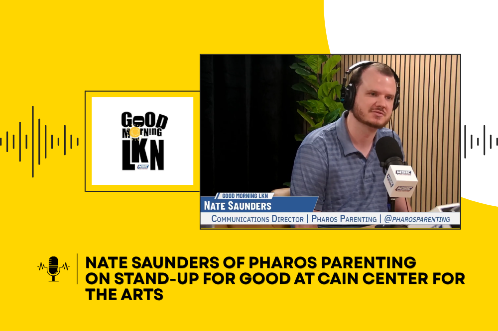Nate Saunders of Pharos Parenting on Stand-Up for Good at Cain Center for the arts