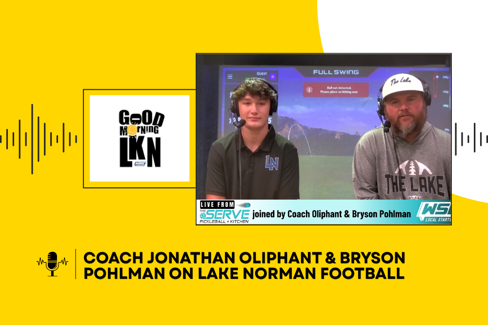 Coach Jonathan Oliphant & Bryson Pohlman on Lake Norman Football