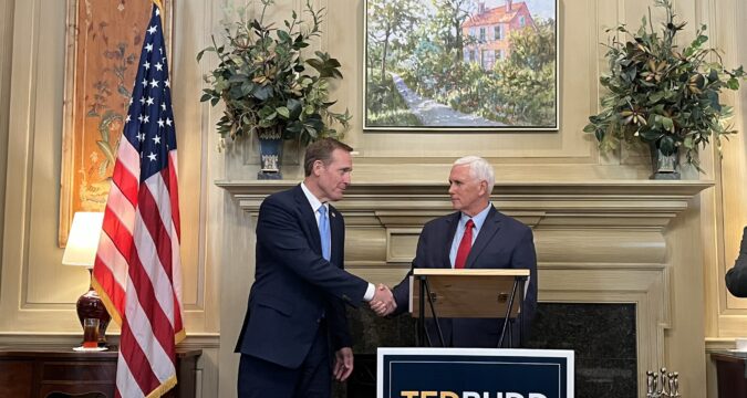Pence Stumps for Budd in NC